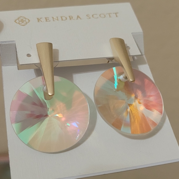 Kendra Scott Dichroic Jolie Earrings Beautiful Faceted Stones - Picture 3 of 15